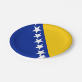 Patriotic Bosnië Herzegovina vlag Papieren Bordje (Gekanteld)