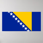 Patriotic Bosnië Herzegovina vlag Poster (Voorkant)