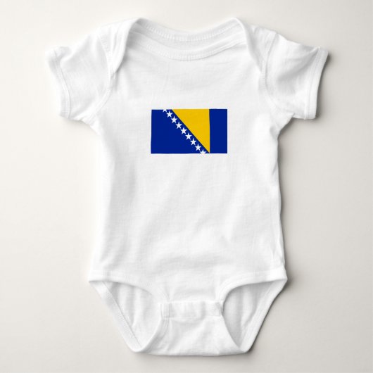 Patriotic Bosnië Herzegovina vlag Romper (Voorkant)