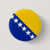 Patriotic Bosnië Herzegovina vlag Ronde Button 3,2 Cm (Voorkant)