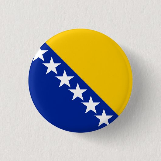 Patriotic Bosnië Herzegovina vlag Ronde Button 3,2 Cm (Voorkant)