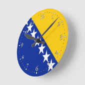 Patriotic Bosnië Herzegovina vlag Ronde Klok (Hoek)