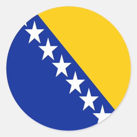 Patriotic Bosnië Herzegovina vlag Ronde Sticker (Voorkant)