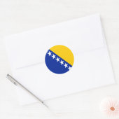 Patriotic Bosnië Herzegovina vlag Ronde Sticker (Envelop)