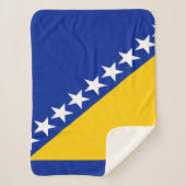 Patriotic Bosnië Herzegovina vlag Sherpa Deken (Voorkant)
