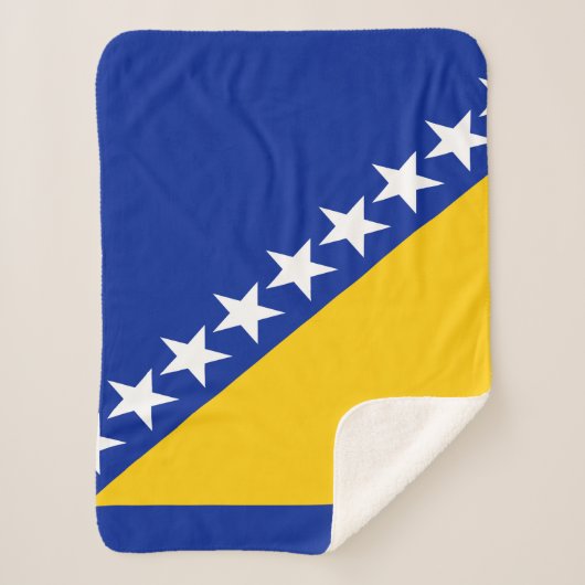 Patriotic Bosnië Herzegovina vlag Sherpa Deken (Voorkant)
