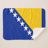 Patriotic Bosnië Herzegovina vlag Sherpa Deken (Voorkant (horizontaal))