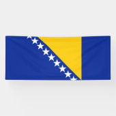 Patriotic Bosnië Herzegovina vlag Spandoek (Horizontaal)