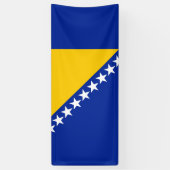 Patriotic Bosnië Herzegovina vlag Spandoek (Verticaal)