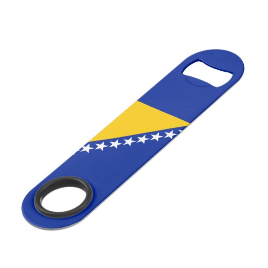 Patriotic Bosnië Herzegovina vlag Speed Flessenopener (Achterkant Gekanteld)