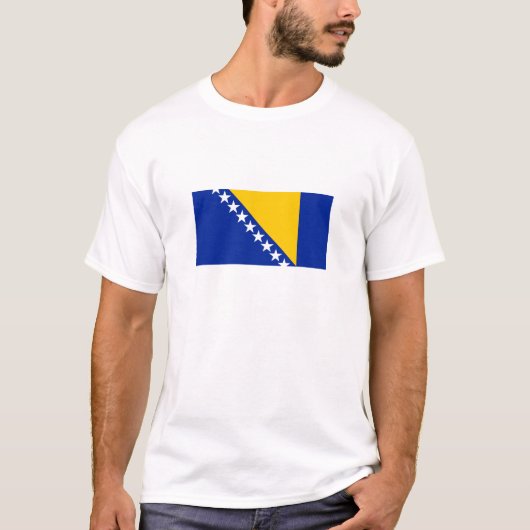 Patriotic Bosnië Herzegovina vlag T-shirt (Voorkant)