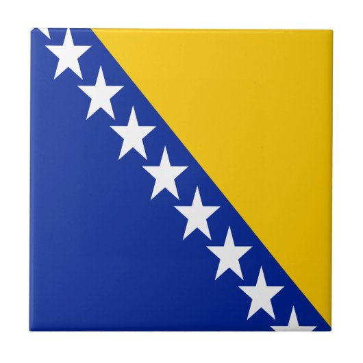 Patriotic Bosnië Herzegovina vlag Tegeltje (Voorkant)