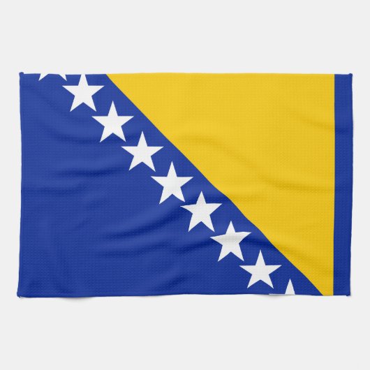 Patriotic Bosnië Herzegovina vlag Theedoek (Horizontaal)