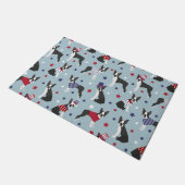 Patriotic Boston Terrier Dog Deurmat (Schuin)