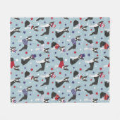 Patriotic Boston Terrier Dog Fleece Deken (Voorkant (Horizontaal))