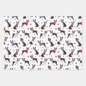 Patriotic Boston Terrier Dog Inpakpapier Vel (Voorkant 3)