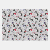 Patriotic Boston Terrier Dog Inpakpapier Vel (Voorkant 2)
