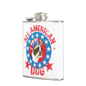 Patriotic Boston Terrier Heupfles (Links)