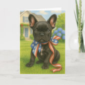 Patriotic Boston Terrier Kaart (Voorkant)