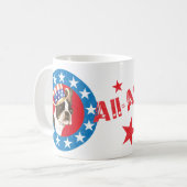 Patriotic Boston Terrier Koffiemok (Voorkant links)