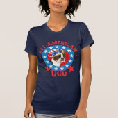 Patriotic Boston Terrier T-shirt (Voorkant)
