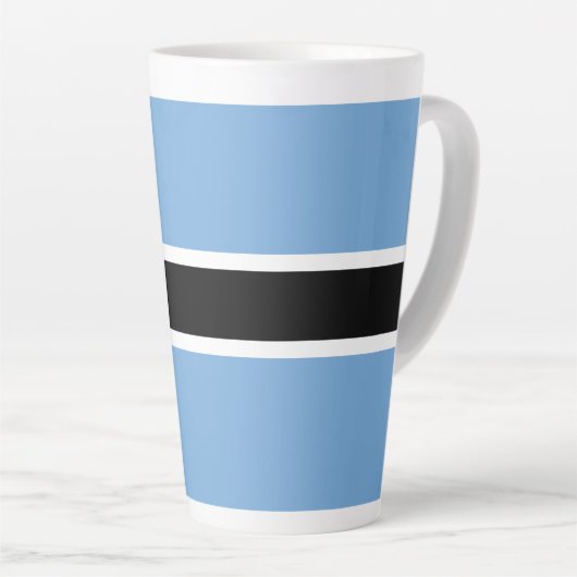 Patriotic Botswana Flag Latte Mok (Rechterhoek)