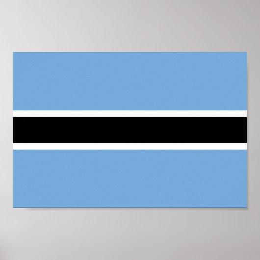 Patriotic Botswana Flag Poster (Voorkant)