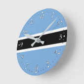 Patriotic Botswana Flag Ronde Klok (Hoek)