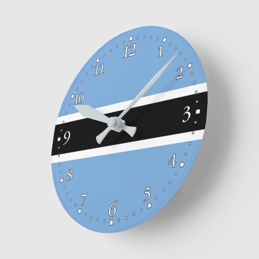 Patriotic Botswana Flag Ronde Klok (Hoek)