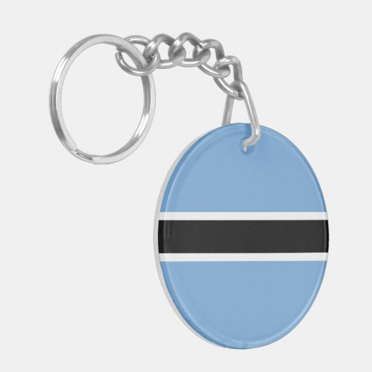 Patriotic Botswana Flag Sleutelhanger (Voorkant Links)