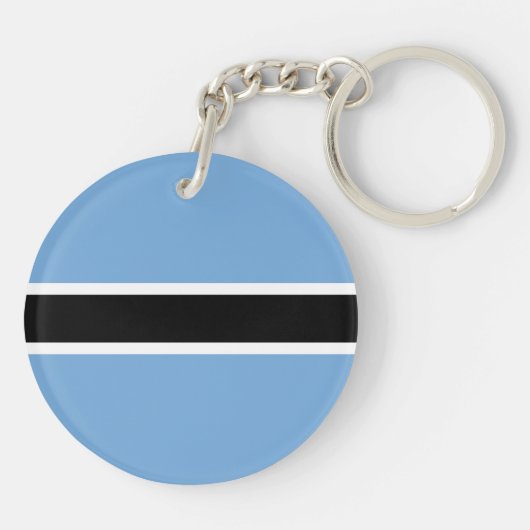 Patriotic Botswana Flag Sleutelhanger (Achterkant)