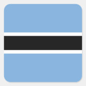 Patriotic Botswana Flag Vierkante Sticker (Voorkant)
