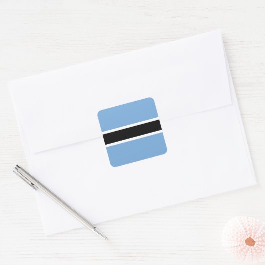 Patriotic Botswana Flag Vierkante Sticker (Envelop)