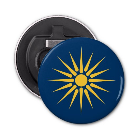 Patriotic bottle opener with Flag of Macedonia (Voorkant)
