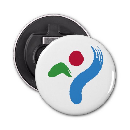 Patriotic bottle opener with Flag of Seoul (Voorkant)