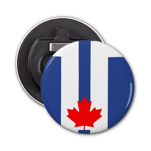 Patriotic bottle opener with Flag of Toronto (Voorkant)