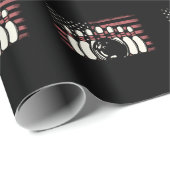 Patriotic Bowler USA Flag American Bowling Cadeaupapier (Rol Hoek)