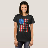 Patriotic Bowling Bowlers Players  Enthusiast Fan  T-shirt (Voorkant volledig)