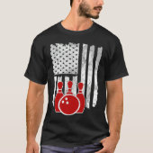 Patriotic Bowling Player Bowler T-shirt (Voorkant)