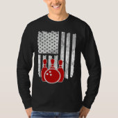 Patriotic Bowling Player Bowler T-shirt (Voorkant)