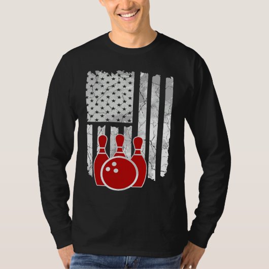 Patriotic Bowling Player Bowler T-shirt (Voorkant)