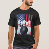 Patriotic Bowling Uniform Bowling Coach T-shirt (Voorkant)