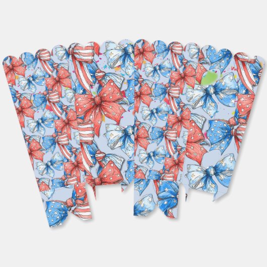 Patriotic Bows Favor Box Bedankdoosjes (Ongevouwen)