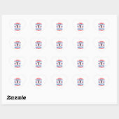 Patriotic Boxer Dog Hart Sticker (Vel)