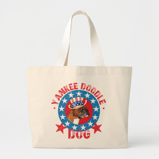 Patriotic Boxer Grote Tote Bag (Voorkant)