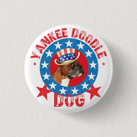 Patriotic Boxer Ronde Button 3,2 Cm (Voorkant)