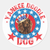 Patriotic Boykin Spaniel Ronde Sticker (Voorkant)
