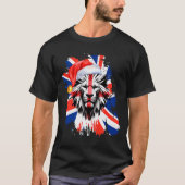Patriotic British Christmas Uk English Flag Premiu T-shirt (Voorkant)