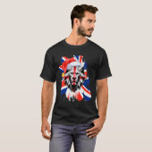 Patriotic British Christmas Uk English Flag Premiu T-shirt (Voorkant volledig)