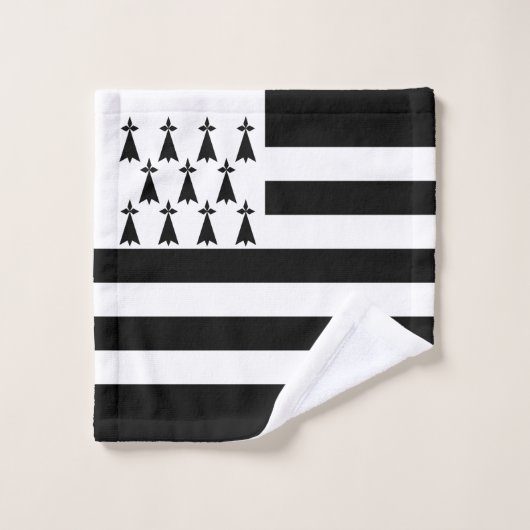 Patriotic Brittany Flag Bad Handdoek (Wasdoekje)